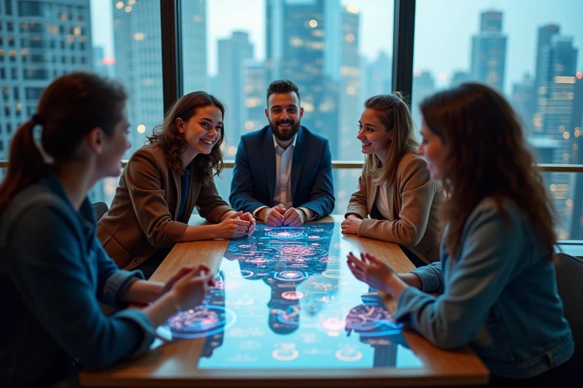 Jeunes discutant autour d